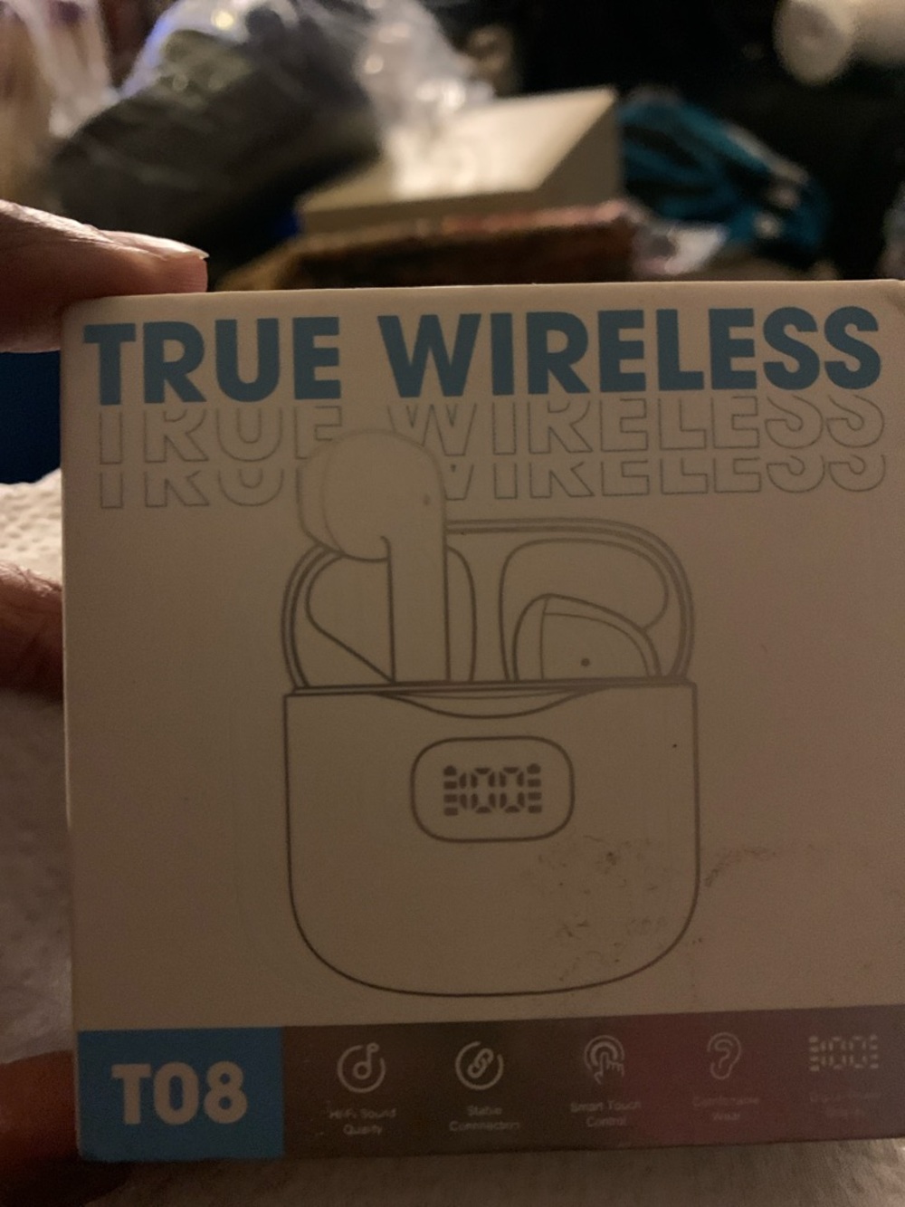 T08 True Wireless Earbuds in White - Wireless Headset never used